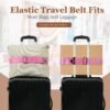 2-in-1 Travel Belt for Luggage Straps Add a Bag Bungees Luggage Strap Over Handle Suitcases Belt for Carry On Bag Elastic Belt Adjustable Suitcase Strap Airport Travel Accessories - Image 3