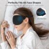 Gritin 100% Blackout Sleep Eye Mask for Women Men, Zero Eye Pressure Sleeping Mask - Ergonomic Design 3D Cutout Eye Movement and Eyelash Friendly Night Blindfold, Ultra Soft & Comfortable for Sleeping - Image 4