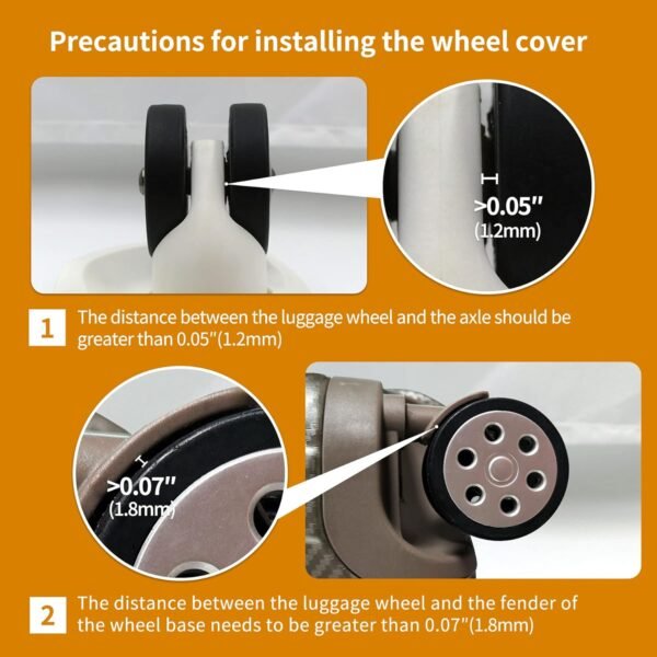 9Pack Luggage Suitcase Wheels Cover Carry on Luggage Wheels Cover for most 8-spinner Wheels Luggage Sets - Image 4