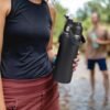 24oz Insulated Stainless Steel Water Bottle, Wide Mouth Double Wall Vacuum, Silicone Straw, Sweat & Leak Proof, BPA Free Insulated Water Flask for Travel, Keep Cold 24h Hot 12h, Black - Image 6
