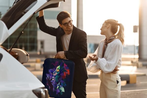 7-mi Suitcase Cover Protectors,28 Inch Luggage Cover for Wheeled Suitcase Travel Elastic Spandex Suitcase Protector - Image 6