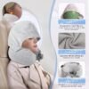 DreamShore Stuffable Neck Pillow for Travel with Hood - Adjustable Velvet Travel Pillow with Earplugs & Eye Mask, Ultimate Carry-On Travel Neck Pillow for Airplane, Travel Pillow for Extra Luggage - Image 3