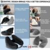 Neck Pillow for Travel Inflatable Airplane Pillow Comfortably Supports Head, Neck and Chin, Inflatable Travel Pillow with Soft Velour Cover and Portable Drawstring Bag (Black) - Image 6