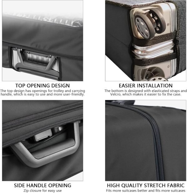 Transparent PVC Suitcase Cover, No Disassembly Required Clear Luggage Protector Suitcase Cover, Waterproof Travel Wrap Luggage Cover Protectors, Luggage Bag for Hard Cover Suitcase - Image 4