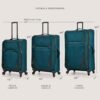 U.S. Traveler Aviron Bay Expandable Softside Luggage with Spinner Wheels, Navy, Carry-on 22-Inch - Image 5