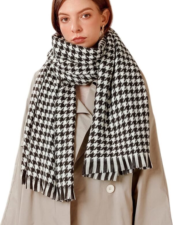 ZGMYC Women Leopard Print Cashmere Feel Winter Scarf Fashion Soft Warm Pashmina Blanket Shawl Wrap