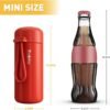 Mini Water Bottle 5oz, Small Insulated Water Bottle for Hot&Cold Drinks, Small Thermos with Carry Handle - 100% Leakproof Perfect for School, Travel...(Red) - Image 2