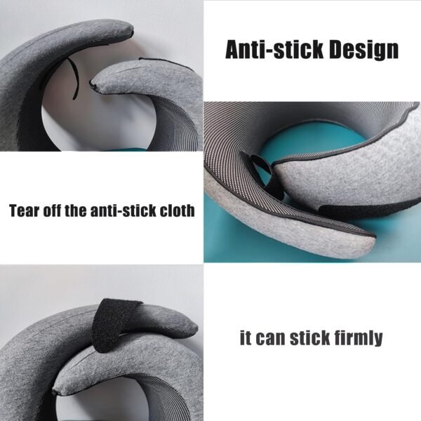 Travel Pillows for Airplanes,2024 New Travel Pillow,Travel Neck Pillow Neck Pillow Airplane Memory Foam Travel Pillow Neck Pillow for Traveling Suitable for Airplanes,Offices and Cars (Pink) - Image 4