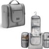 Hanging Travel Toiletry Bag for Women and Men Travel Makeup Bag Cosmetic Organizer Bathroom & Shower Organizer Kit for Accessories, Cosmetics, Travel Essentials (Grey) - Image 7