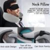 FAGOBYX Travel Pillow,Neck Pillow for Traveling,Airplane Pillow Flight Pillow,360° Travel Neck Pillows for Airplanes,Travel Neck Pillows for Airplanes,Travel Pillow,Neck Pillow (Black) - Image 3