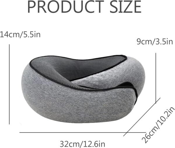 FAGOBYX Travel Pillow,Neck Pillow for Traveling,Airplane Pillow Flight Pillow,360° Travel Neck Pillows for Airplanes,Travel Neck Pillows for Airplanes,Travel Pillow,Neck Pillow (Black) - Image 8