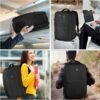 MATEIN Extra Large Carry on Backpack, TSA Friendly 18.4 Inch Travel Laptop Backpack with USB Port, 45L Water Resistant Luggage Computer Daypack College Overnight Weekender Bag for Men & Women, Black - Image 9