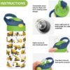 Stainless Steel Water Bottle for kids- 12 Ounce Stainless Steel Vacuum Insulated Water Bottle for Kids children,Double Wall Vacuum Insulated Bottles (Construction Truck Excavator Bulldozer) - Image 5