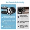 8Pcs 1.97in/50mm Replacement Luggage Wheels 360 Spinner Swivel Caster Wheels Repair Kit, Universal PVC Rubber Swivel Trolley Casters Bearings Repair Tools Set, Black - Image 4