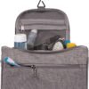 Hanging Travel Toiletry Bag Organizer & Medicine Bag - Bathroom Hygiene Dopp Kit with Hook for Traveling Accessories Toiletries Bathroom Shaving & Makeup for Men and Woman - Gray - Image 4