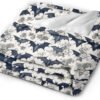 (Bat Pattern) Print Fall Throw Blanket Personalized Soft Flannel Blanket for Bed Couch Sofa, Blanket for Lightweight Fuzzy Cozy Blankets for Travel Office Home 60"X50" - Image 3