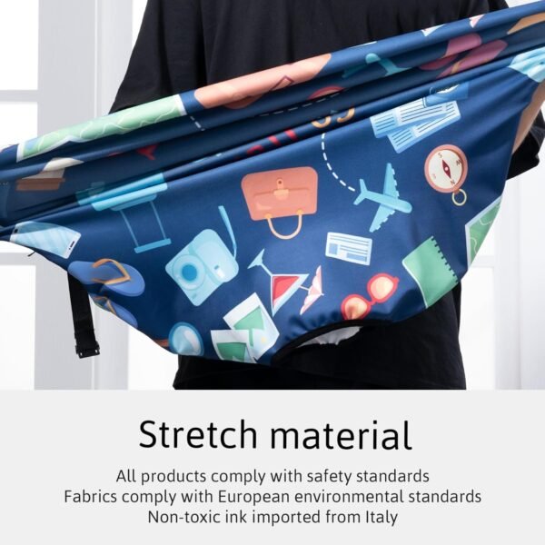 OrgaWise Luggage Covers for Suitcase - Fashionable Protector, Elastic Washable & Stretchable Suitcase covers for luggage, Anti-scratch - Fits 18-32 Inch Luggage（Travel S） - Image 5