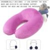 Airplane Pillow Comfortable Neck Pillow for Travel Purple Travel Neck Pillow U Shape Memory Foam Breathable Pillow for Head and Neck Support, Portable Travel Pillow - Image 6