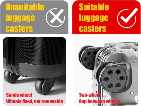 8PCS Suitcase Wheel Covers, Noise Reducing Silicone Luggage Wheel Cover, Shock-Proof Luggage Compartment Wheel Protection Cover, Suitcase Protector Covers with Wear-Resistant (Blue, 8Pcs) - Image 4