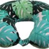 Adult Cozy Soft Microfiber Neck Pillow, Compact, Perfect for Plane or Car Travel, Monstera Leaf - Image 4