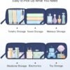 BAGSMART TSA Approved Toiletry Bag, 3 Pack Clear Makeup Cosmetic Bag Organizer, Quart Size Travel Bag for Toiletries, Carry-on Travel Accessories Essentials - Blue - Image 4