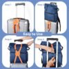 XINRUI 2 Pack Luggage Bungee Straps, Adjustable Suitcase Travel Belts for Luggage Over Handle Portable Straps Add a Bag Elastic Airport Accessories with Buckles for Baggage Handbag(Orange) - Image 3