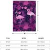 Pink Flamingo with Plam Leaves and Tropical Flowers Throw Blankets All Season Ultra Soft Warm Fleece Blanket for Home Bed Sofa Couch Chair Outdoor Travel Camping 40x30 Inch - Image 2