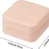 LETURE PU Leather Small Jewelry Box, Travel Portable Jewelry Case for Ring, Pendant, Earring, Necklace, Bracelet Organizer Storage Holder Boxes (Pink) - Image 5