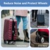 Luggage Wheels Protection Silicone Suitcase Cover - Noise Cancelling Travel Bag Rolling Wheels - Reliable Travel Suitcase Wheel Cover - Durable Tyre Protective Covers for Luggage Bags - 8pcs - Image 2