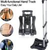 Sutekus Folding Hand Truck and Dolly 110-lbs Lightweight Portable Luggage Cart for School Travel Office Moving (Black) - Image 4