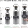 Bambaw 32 oz Water Bottle | Metal Water Bottle | Non-insulated Single Wall Stainless Water Bottle | Steel Water Bottle | Stainless Steel Water Bottles | Travel Water Bottle | 1 Liter Water Bottles - Image 5