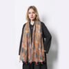 Scarf for Women Lightweight Soft Floral Leopard Printed Scarves Fall Winter Fashion Shawl Wrap with Fringe - Image 5