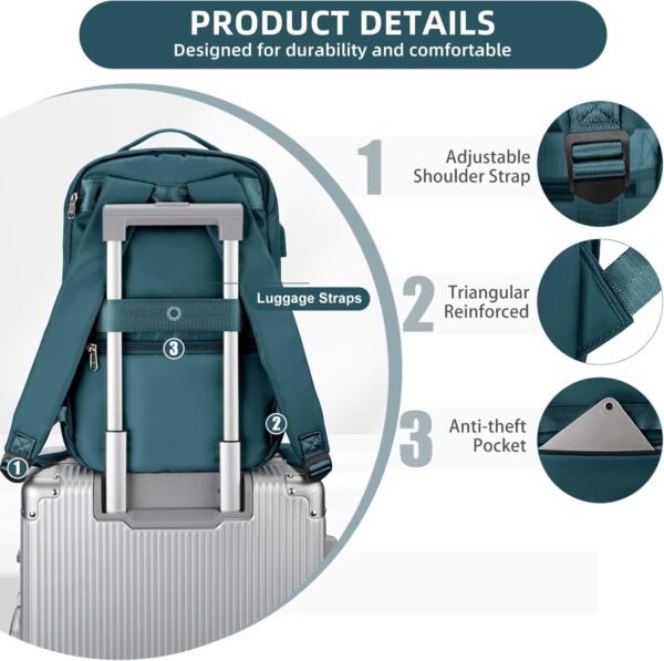 United Airlines Aprroved Personal Item Travel Bag, 20L Underseat Carry On Backpack, Waterproof 40x20x25 Luggage Bag, Travel Essentials Backpack, Cabin Size Personal Item Bag - Image 4