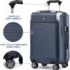 Travelpro Platinum Elite Hardside Expandable Carry on Luggage, 8 Wheel Spinner, TSA Lock, Hard Shell Polycarbonate Suitcase, True Navy Blue, Carry on 21-Inch - Image 2