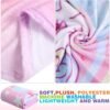 Unicorn Travel Blanket and Pillow Set for Kids Unicorn Airplane Blanket Soft Kids Neck Pillow Eye Mask and Adjustable Storage Bag Cute Travel Accessories for Girl Airplane Car Trip Home Use - Image 4