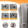 Sunany Travel Pillow, Inflatable Neck Pillow Used for Airplanes/Cars/Buses/Trains/Office Napping with Eye Mask/Earplugs (Gray) - Image 6