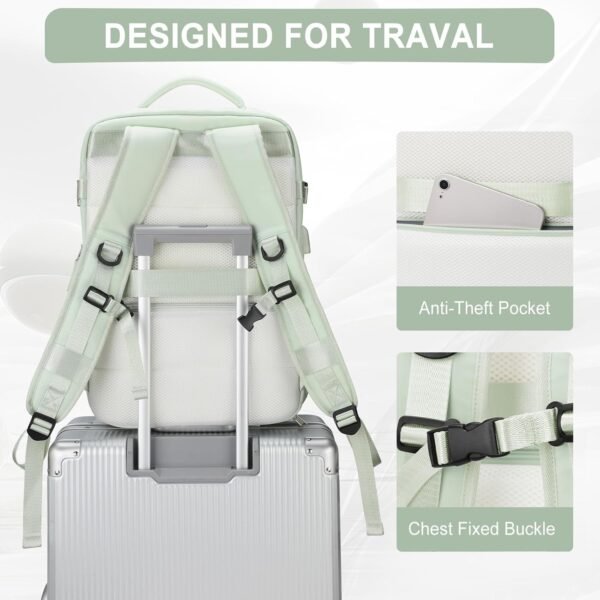 Large Travel Backpack for Men Women, Mochila de Viaje Carry on Backpack Flight Approved Luggage Backpack, Personal Item Travel Backpack Tiktok Backpack Waterproof Morral de Viage - Image 6