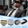 Travel Pillows for Airplanes, Neck Pillow for Sleeping Airplane Pillow with Eye Mask Memory Foam Travel Neck Pillows for Traveling Long Flights Road Trip Car Headrest - Stops Head Bobbing - Image 3