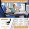 Inflatable Toddler Travel Bed for Airplane Car Portable Kids Travel Essentials Bassinet Foldable Infant Travel Bed Baby Travel Crib with Sides with Hand Pump Safety Belt and Carry Bag Sets - Image 5