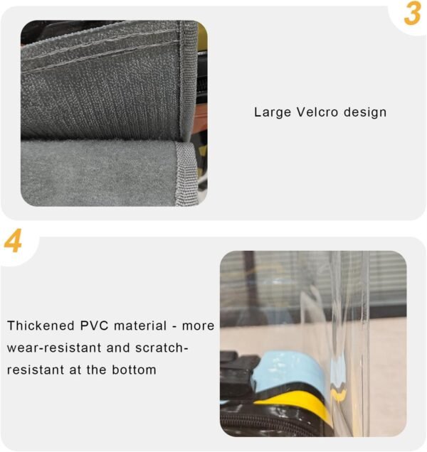 Luggage Cover Set Clear PVC Luggage Cover & 2-in-one Luggage Strap Thickened Suitcase Cover 30 Inch Luggage Protector for Wheeled Suitcase (30-Inch) - Image 5