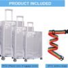3PCS Clear Suitcase Cover Protectors with Colorful Straps, (20 Inches, 24 Inches, 28 Inches) Transparent PVC Waterproof Luggage Protective Cover Dustproof Travel Luggage Sleeve Protector - Image 3