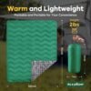 UNIKOME Outdoor Packable Camping Blanket, Lightweight Travel Blanket Waterproof Warm Camping Blanket for Hiking, Camping, Puffy Down Alternative Camping Blanket with Corner Loops, 75"×52", Green - Image 3