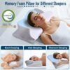 Cervical Pillow for Neck Pain Relief, Contour Memory Foam Pillows for Sleeping Cooling Neck Support Pillow Odorless Ergonomic Pillow Orthopedic Bed Pillow for Side Back Stomach Sleepers - Image 6