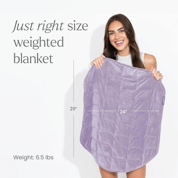nodpod Body 6.5lb Compact Weighted Blanket I Perfect for Relaxation, Lounging, Napping, Sleeping & Travel I Glass Bead Filled, Machine Washable I Wisteria I (29" x 24") - Image 3