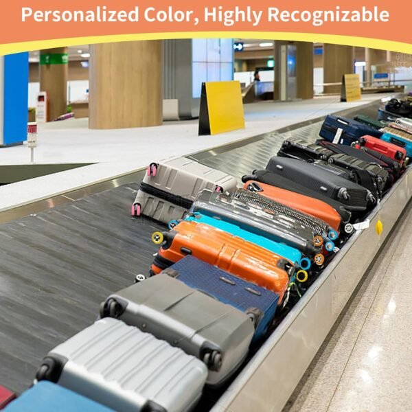 Luggage Wheel Covers Carry On Luggage Wheels Protectors 8 Pcs Covers Silicone Suitcase Wheel Covers, Durable,Mute and Shock Absorption (Orange) - Image 7