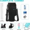 32oz Insulated Water Bottle Tumbler - with Straw & Spout Lid, Strap Carrier Bag, Cold-48H & Hot-24H, Stainless Steel Travel Cup with Handle, Reusable Slim Metal Water Bottle for Car Travel Cycle Gym - Image 4