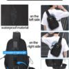 Black Sling Crossbody Bag for Men Women, Tactical Backpack Shoulder Daypack Mini Anti-Theft Motorcycle Chest Bags, Small One Strap Backpack for Casual Travel Hiking Outdoor Sports - Image 5