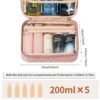 CUBETASTIC Clear Cosmetic Bags, Hanging Toiletry Bag for Travelling, Transparent Makeup Organizer Case, Water-resistant Portable Skncare Storage Pouch with Handle, Travel Must Haves - Image 4