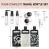 Kitsch 11 Pack Travel Bottles for Toiletries - TSA Approved Refillable Leak Proof Travel Size Containers | Travel Essentials Kit | Travel Bottles Set for Shampoo, Conditioner & Lotion - Image 2