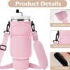 Water Bottle Carrier Bag with Strap for Stanley 40/30 oz Tumbler Neoprene Insulated Cup Holder Sleeve with Phone Pocket & Straw Cover for Stanley Cup Accessories - Image 6